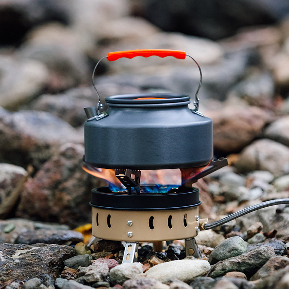 Portable windproof camping stove holder set