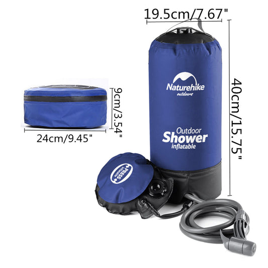 Portable foldable shower bag