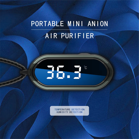 Necklace-style personal air purifier