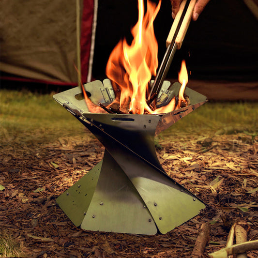 Outdoor camping bonfire heater for warmth during cold nights