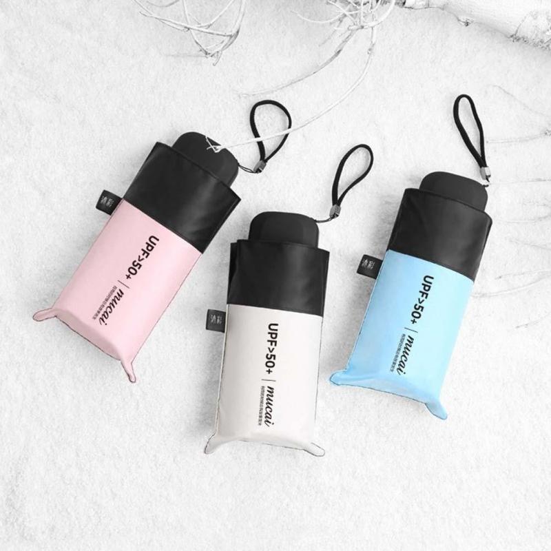 Anti-UV mini umbrella with travel pouch