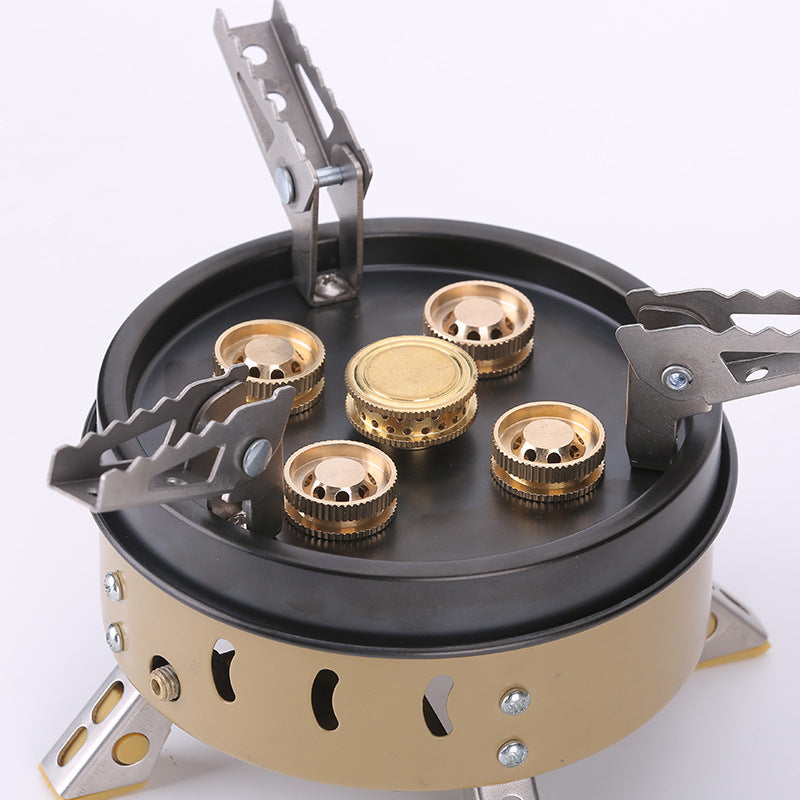 Compact windproof stove holder set 